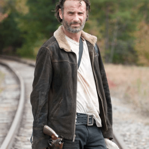 The Walking Dead Brown Suede Leather Jacket