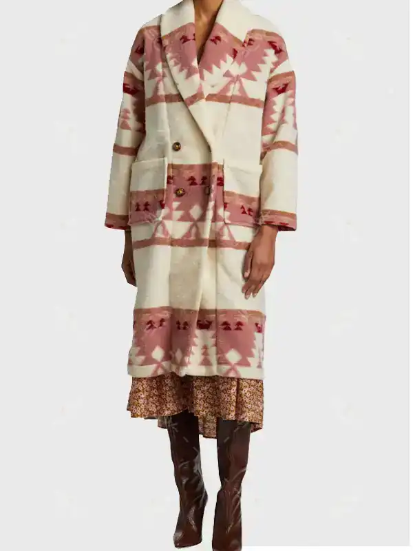 Yellowstone-Season-5-Beth-DuttonD-Pink-Printed-Coat Yellowstone-Season-5-Beth-Dutton-Pink-Printed-Coat