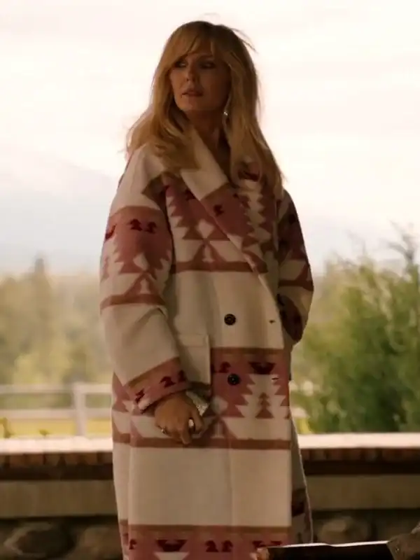 Yellowstone-Season-5-Beth-sDutton-Pink-Printed-Coat